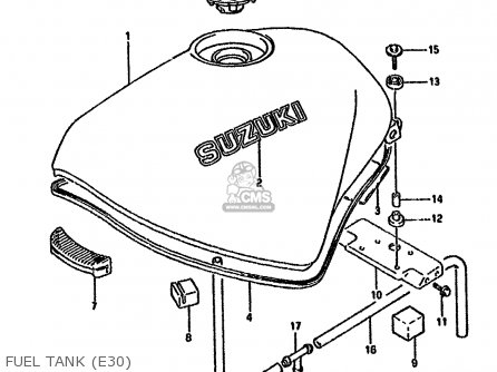 FUEL TANK (E30) - GSF400 1991 (M) (E02 E04 E16 E21 E22 E24 E25 E34 E53)