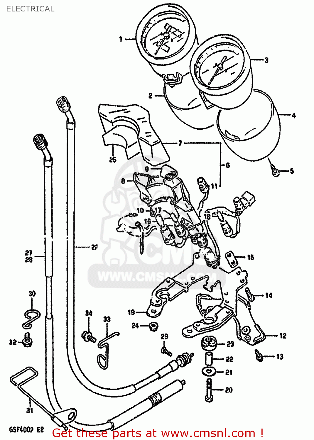 ELECTRICAL GSF400 1992 (N) (E02 E04 E16 E21 E22 E25 E30 E34 E53)