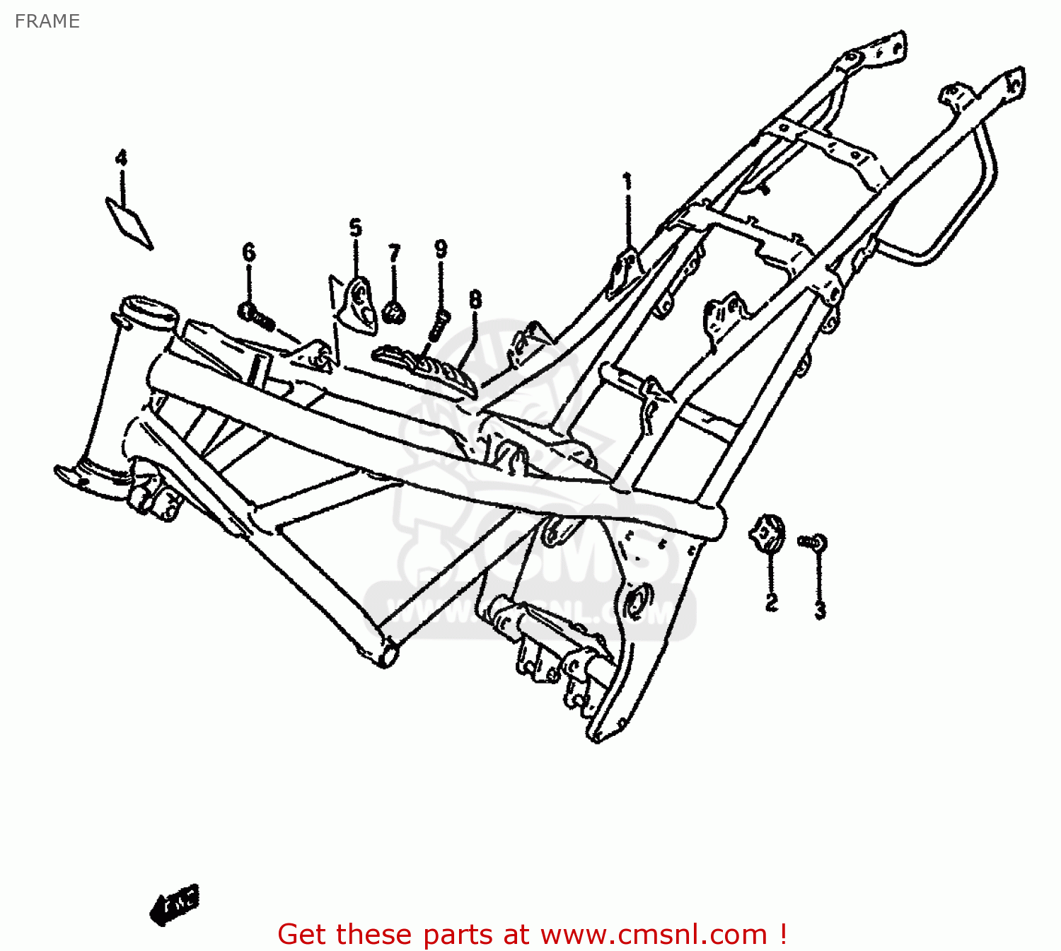 FRAME GSF400 1992 (N) (E02 E04 E16 E21 E22 E25 E30 E34 E53)