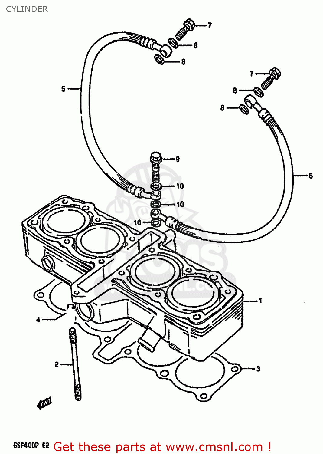 CYLINDER GSF400 1992 (N) (E02 E04 E16 E21 E22 E25 E30 E34 E53)