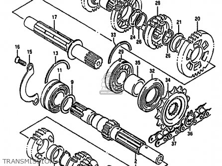 TRANSMISSION - GSF400 1992 (N) (E02 E04 E16 E21 E22 E25 E30 E34 E53)