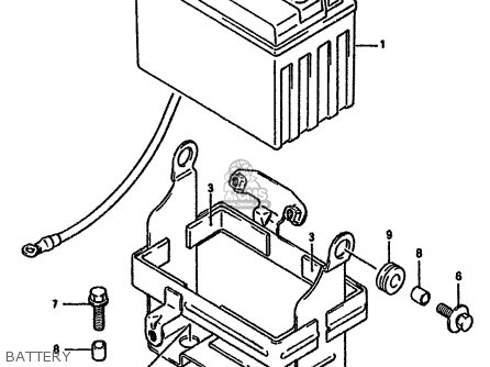 BATTERY - GSF400 1992 (N) (E02 E04 E16 E21 E22 E25 E30 E34 E53)