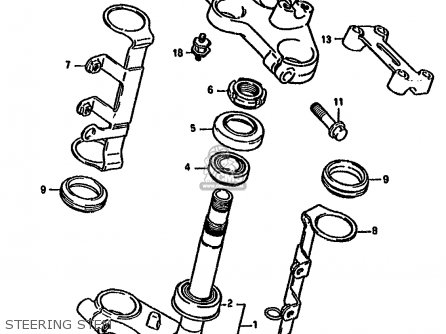 STEERING STEM - GSF400 1992 (N) (E02 E04 E16 E21 E22 E25 E30 E34 E53)