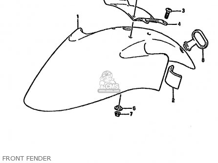 FRONT FENDER - GSF400 1992 (N) (E02 E04 E16 E21 E22 E25 E30 E34 E53)