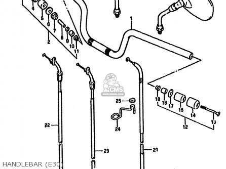 HANDLEBAR (E30) - GSF400 1992 (N) (E02 E04 E16 E21 E22 E25 E30 E34 E53)
