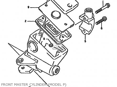 FRONT MASTER CYLINDER (MODEL P) - GSF400 1992 (N) (E02 E04 E16 E21 E22 E25 E30 E34 E53)