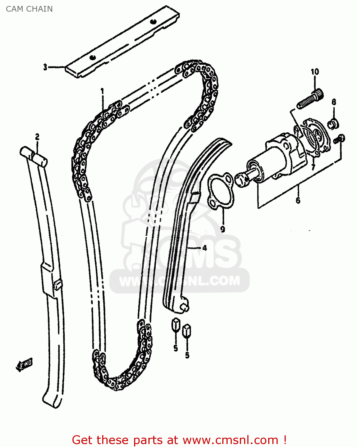 CAM CHAIN GSF400 1993 (P) (E02 E04 E16 E21 E22 E25 E30 E34 E53)