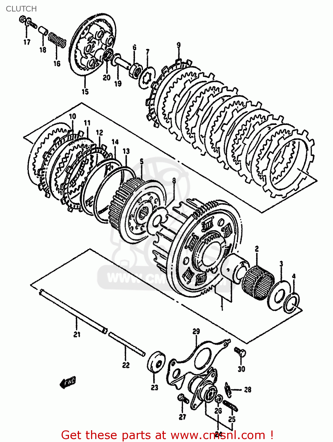 CLUTCH GSF400 1993 (P) (E02 E04 E16 E21 E22 E25 E30 E34 E53)