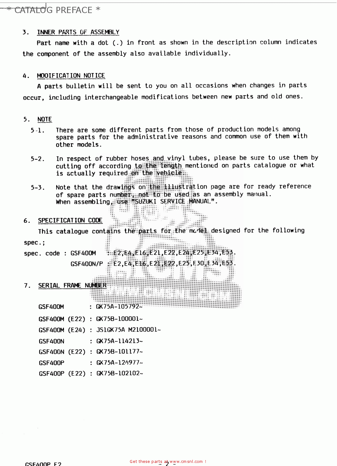 * CATALOG PREFACE * GSF400 1993 (P) (E02 E04 E16 E21 E22 E25 E30 E34 E53)