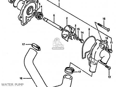 WATER PUMP - GSF400 1993 (P) (E02 E04 E16 E21 E22 E25 E30 E34 E53)