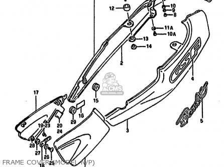 FRAME COVER (MODEL N/P) - GSF400 1993 (P) (E02 E04 E16 E21 E22 E25 E30 E34 E53)