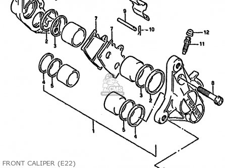 FRONT CALIPER (E22) - GSF400 1993 (P) (E02 E04 E16 E21 E22 E25 E30 E34 E53)