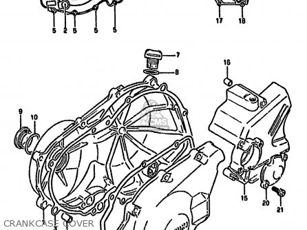 CRANKCASE COVER - GSF400 1993 (P) (E02 E04 E16 E21 E22 E25 E30 E34 E53)