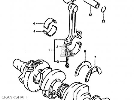 CRANKSHAFT - GSF400 1993 (P) (E02 E04 E16 E21 E22 E25 E30 E34 E53)