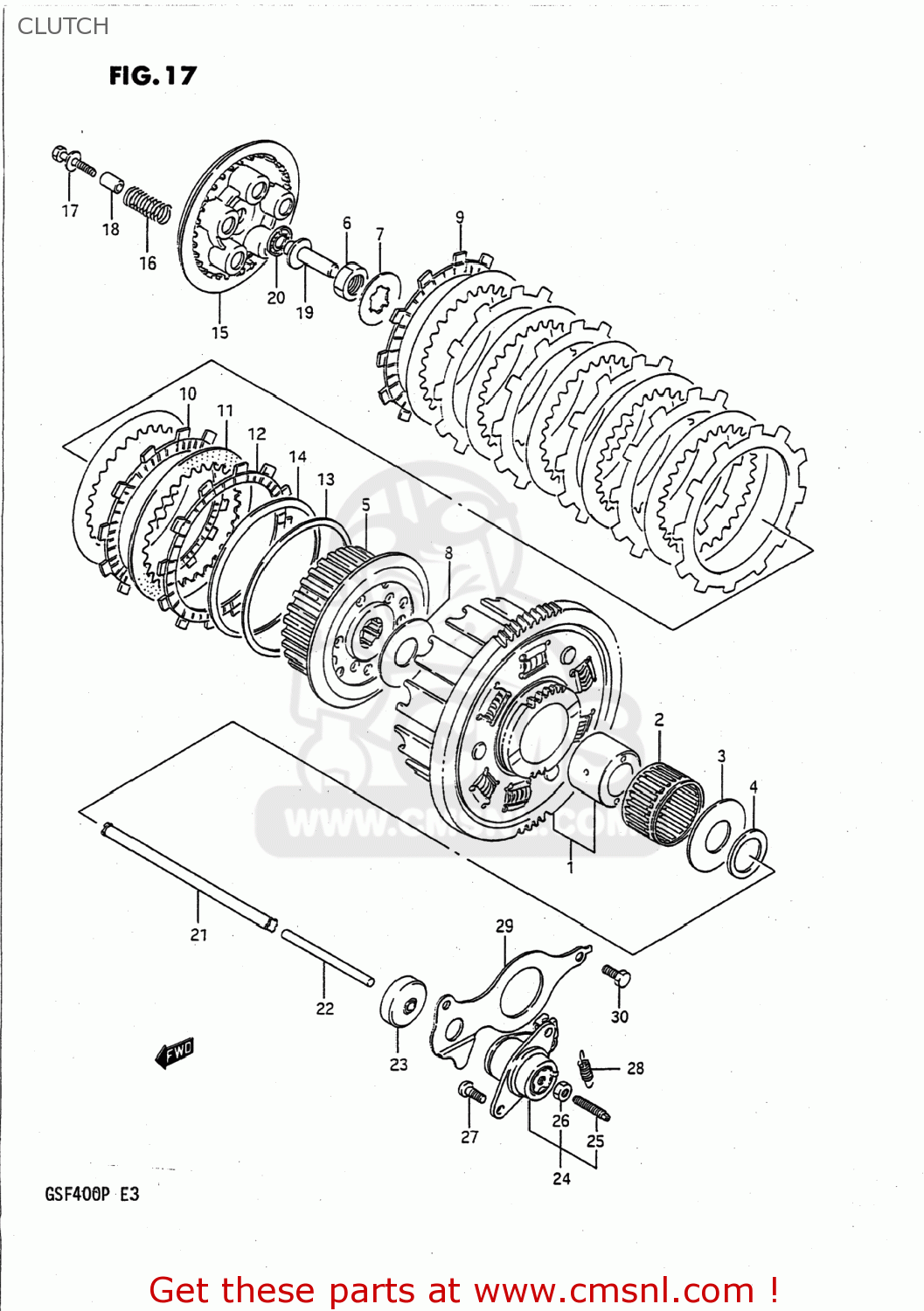 CLUTCH GSF400 BANDIT 1991 (M) USA (E03)