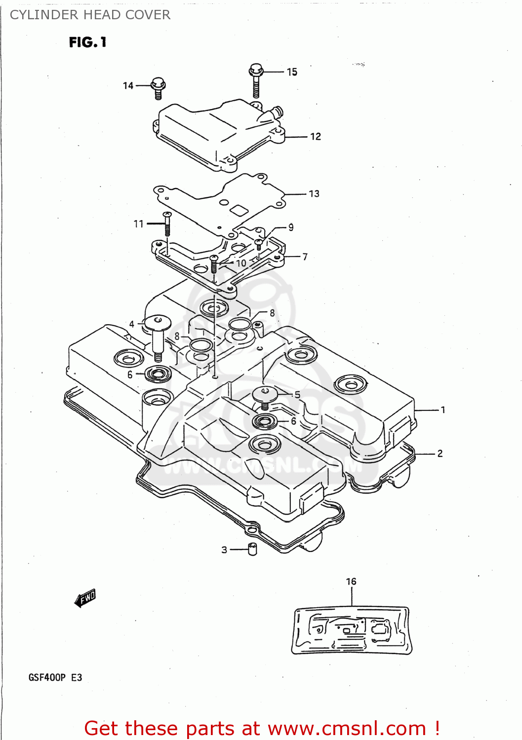 CYLINDER HEAD COVER GSF400 BANDIT 1991 (M) USA (E03)