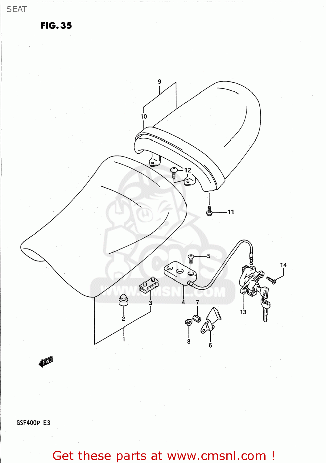 SEAT GSF400 BANDIT 1991 (M) USA (E03)