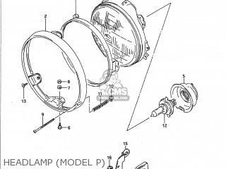 HEADLAMP (MODEL P) - GSF400 BANDIT 1991 (M) USA (E03)