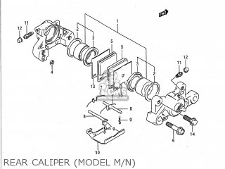 REAR CALIPER (MODEL M/N) - GSF400 BANDIT 1991 (M) USA (E03)