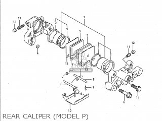REAR CALIPER (MODEL P) - GSF400 BANDIT 1991 (M) USA (E03)