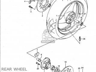 REAR WHEEL - GSF400 BANDIT 1991 (M) USA (E03)