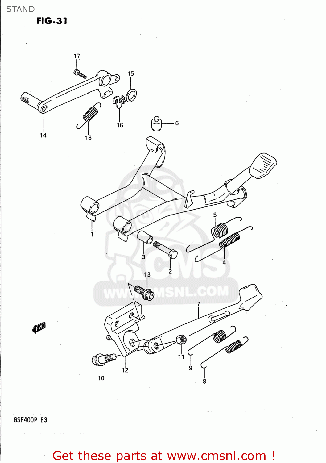 STAND GSF400 BANDIT 1992 (N) USA CALIFORNIA (E03 E33)