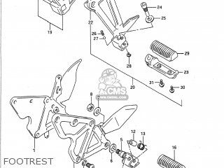 FOOTREST - GSF400 BANDIT 1992 (N) USA CALIFORNIA (E03 E33)