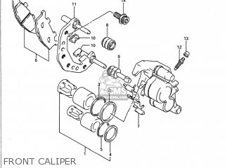FRONT CALIPER - GSF400 BANDIT 1992 (N) USA CALIFORNIA (E03 E33)
