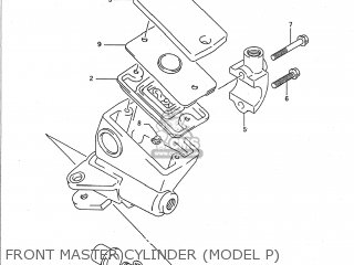 FRONT MASTER CYLINDER (MODEL P) - GSF400 BANDIT 1992 (N) USA CALIFORNIA (E03 E33)