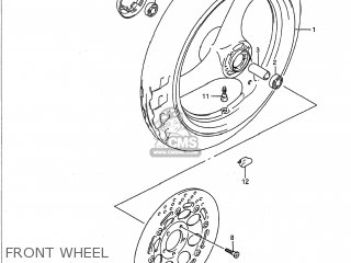 FRONT WHEEL - GSF400 BANDIT 1992 (N) USA CALIFORNIA (E03 E33)