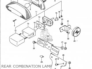 REAR COMBINATION LAMP - GSF400 BANDIT 1992 (N) USA CALIFORNIA (E03 E33)
