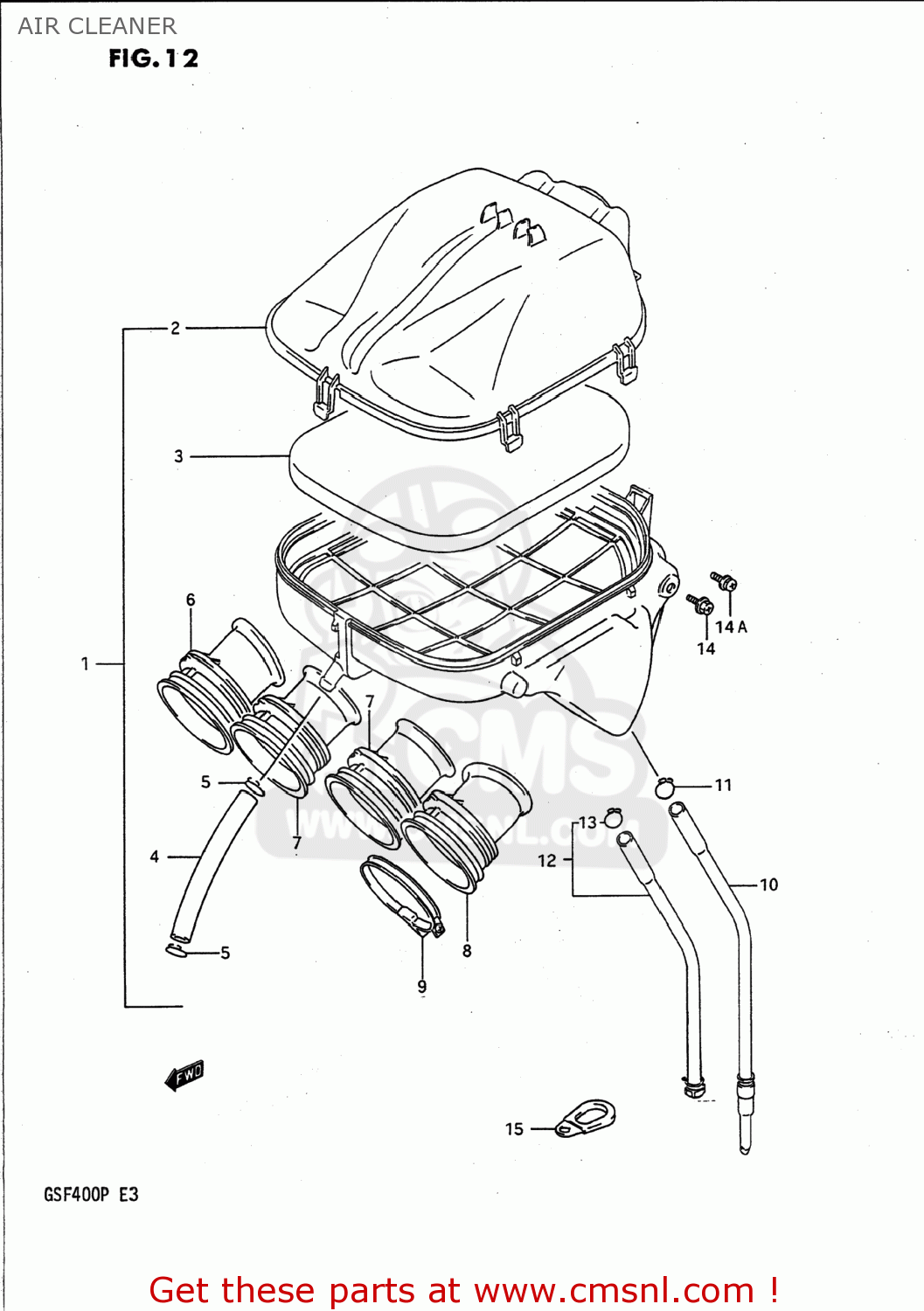 AIR CLEANER GSF400 BANDIT 1993 (P) USA CALIFORNIA (E03 E33)