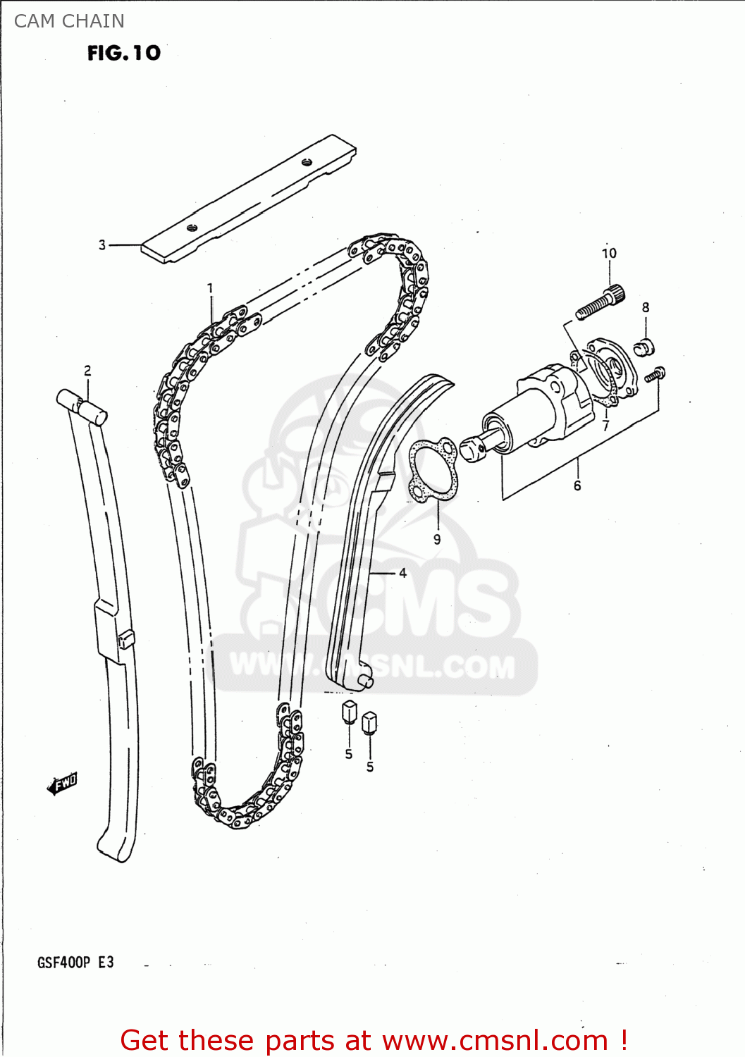 CAM CHAIN GSF400 BANDIT 1993 (P) USA CALIFORNIA (E03 E33)