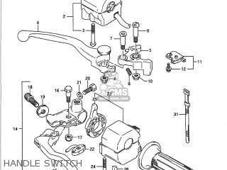 HANDLE SWITCH - GSF400 BANDIT 1993 (P) USA CALIFORNIA (E03 E33)