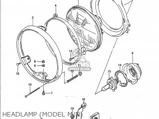HEADLAMP (MODEL M/N) - GSF400 BANDIT 1993 (P) USA CALIFORNIA (E03 E33)