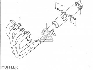 MUFFLER - GSF400 BANDIT 1993 (P) USA CALIFORNIA (E03 E33)