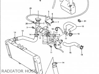 RADIATOR HOSE - GSF400 BANDIT 1993 (P) USA CALIFORNIA (E03 E33)