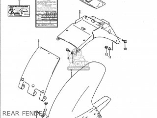 REAR FENDER - GSF400 BANDIT 1993 (P) USA CALIFORNIA (E03 E33)