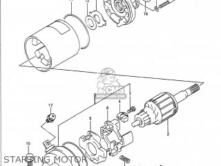 STARTING MOTOR - GSF400 BANDIT 1993 (P) USA CALIFORNIA (E03 E33)