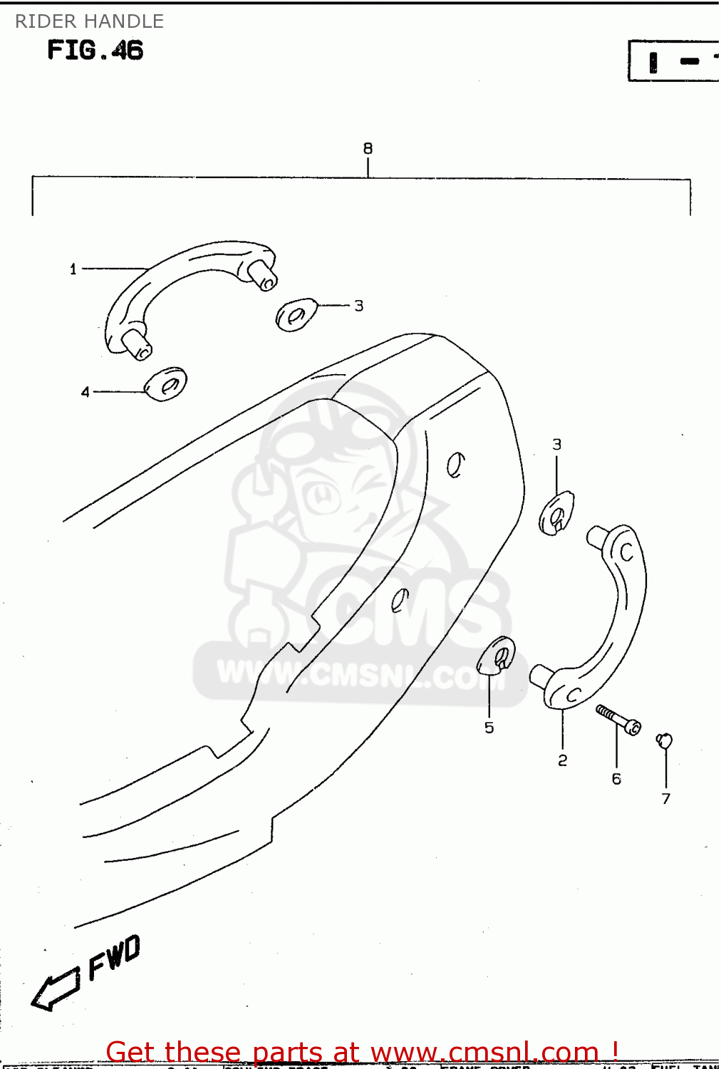 RIDER HANDLE GSF600 1995 (S) (E02 E04 E18 E22 E25 E34)