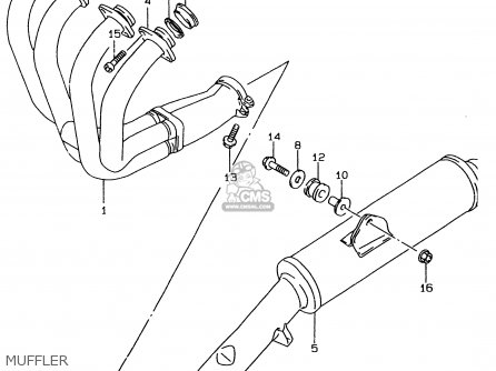 MUFFLER - GSF600 1995 (S) (E02 E04 E18 E22 E25 E34)