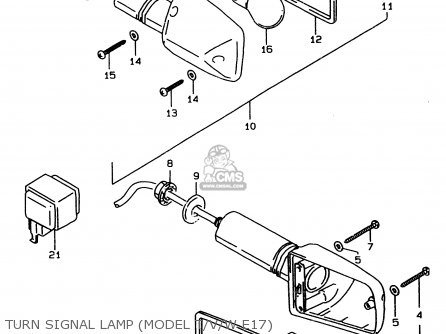 TURN SIGNAL LAMP (MODEL T/V/W E17) - GSF600 1995 (S) (E02 E04 E18 E22 E25 E34)