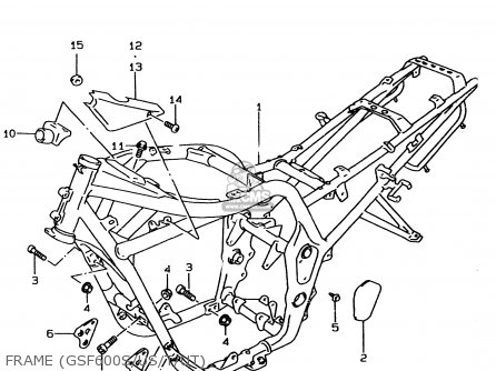 FRAME (GSF600S/US/T/UT) - GSF600 1995 (S) (E02 E04 E18 E22 E25 E34)
