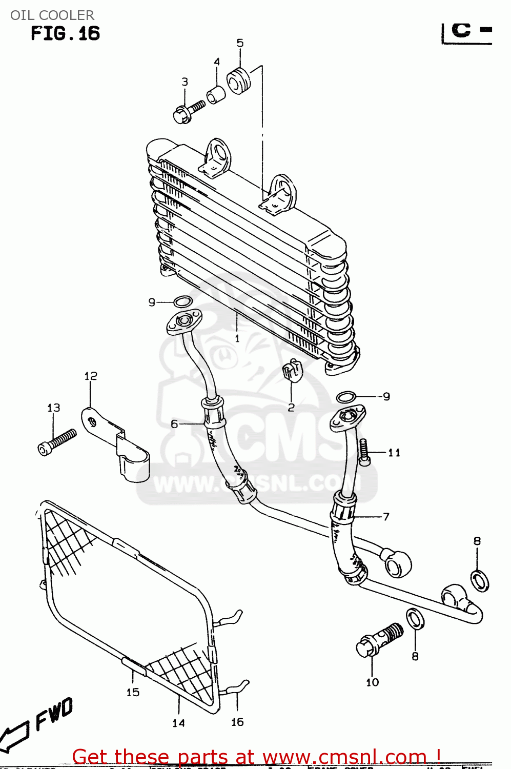 OIL COOLER GSF600 1996 (T) (E02 E04 E17 E18 E22 E25 E34)