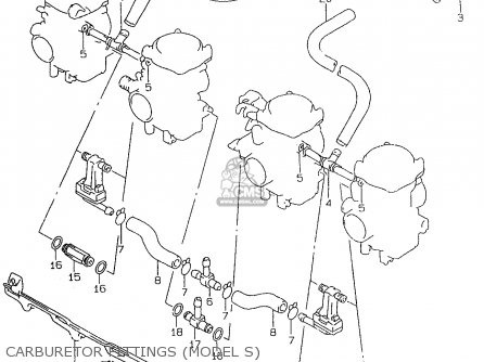 CARBURETOR FITTINGS (MODEL S) - GSF600 1996 (T) (E02 E04 E17 E18 E22 E25 E34)