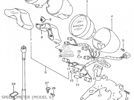 SPEEDOMETER (MODEL S) - GSF600 1996 (T) (E02 E04 E17 E18 E22 E25 E34)