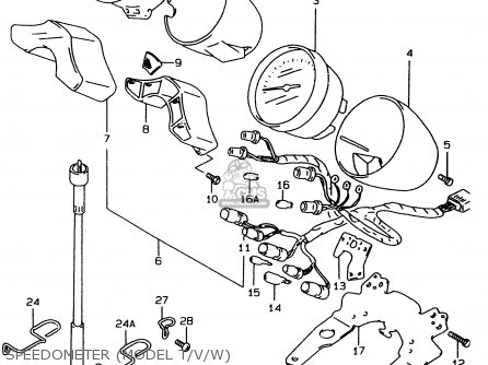 SPEEDOMETER (MODEL T/V/W) - GSF600 1997 (V) (E02 E04 E17 E18 E22 E25 E34) / P37