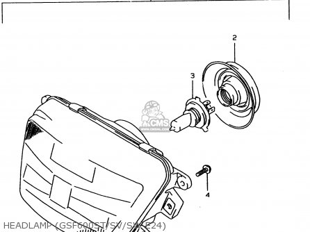 HEADLAMP (GSF600ST/SV/SW E24) - GSF600 1998 (W) (E02 E04 E17 E18 E22 E25 E34)