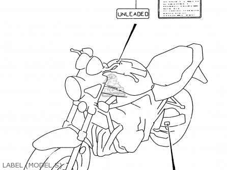 LABEL (MODEL S) - GSF600 1998 (W) (E02 E04 E17 E18 E22 E25 E34)