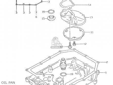 OIL PAN - GSF600 1998 (W) (E02 E04 E17 E18 E22 E25 E34)
